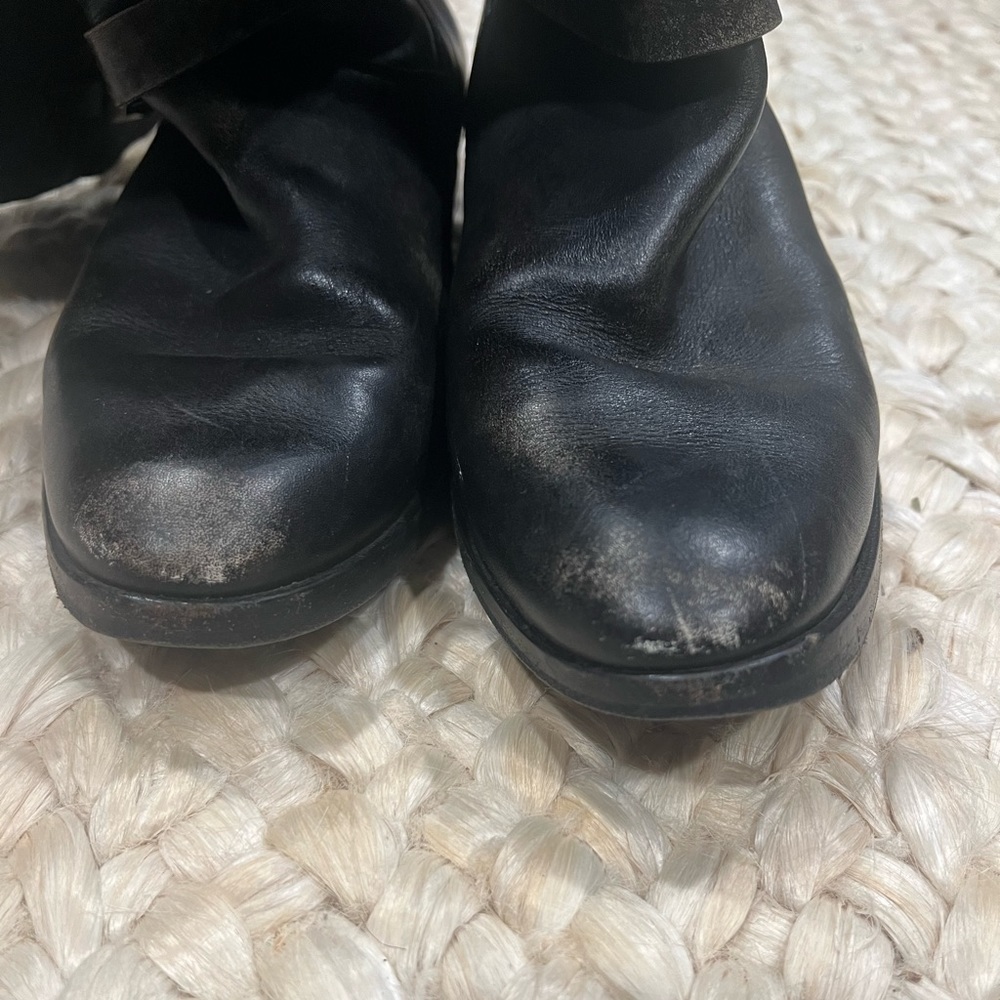 Golden Goose Tall Black Boots Red Zipper - Picture 4 of 12